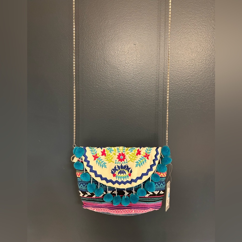 Boho Chic Embroidered Crossbody Bag
